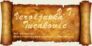 Veroljupka Tucaković vizit kartica